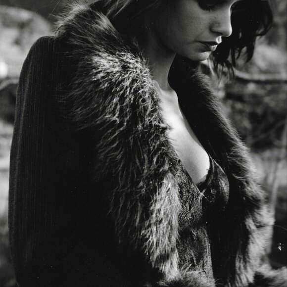 Anna Huling double-breasted, pinstriped, linen overcoat. - Picture 2 of 16